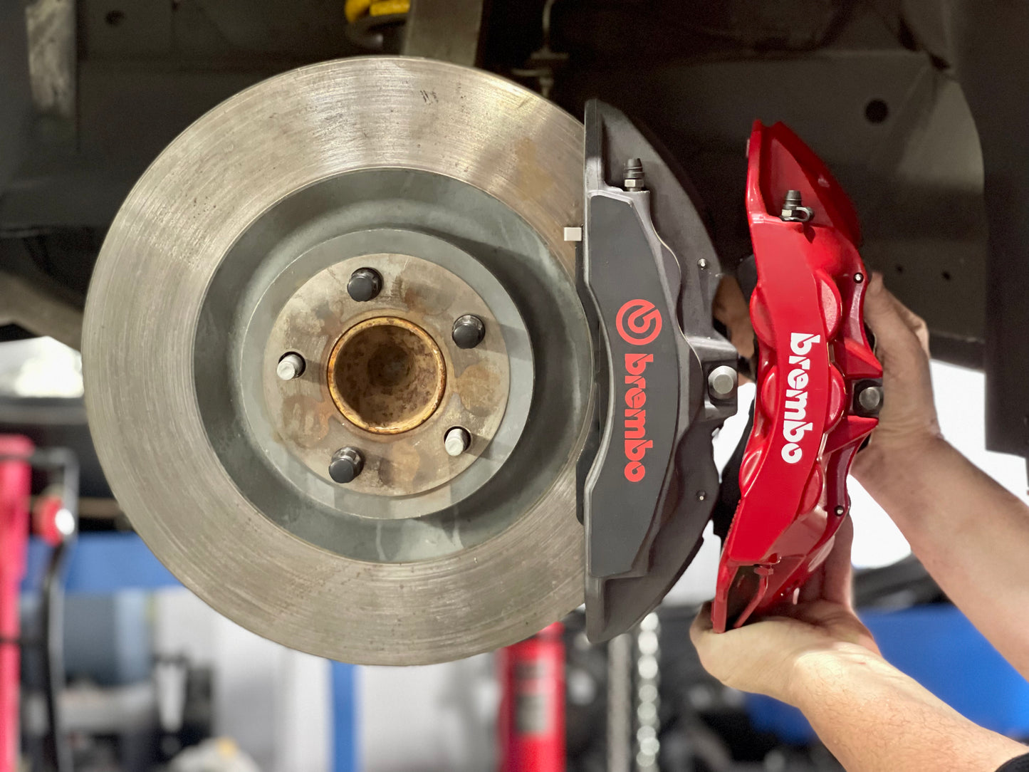 FG FGX Falcon S550 Mustang front brake caliper adaptor kit