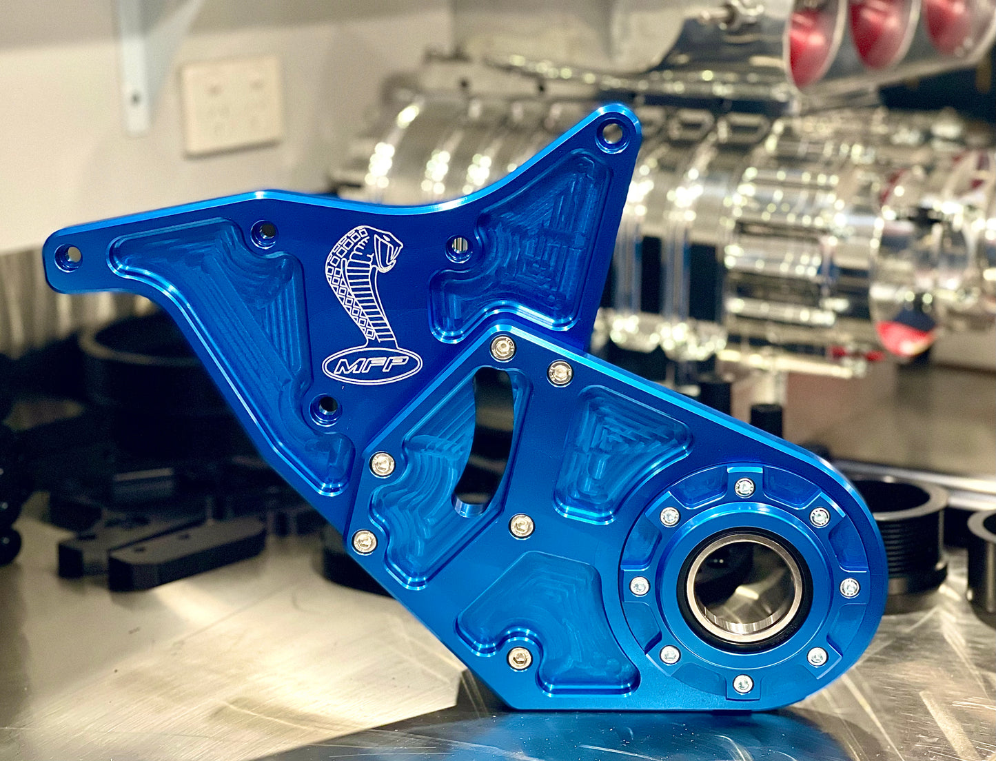 07-14 GT500 Crank Support in Blue Limited Edition